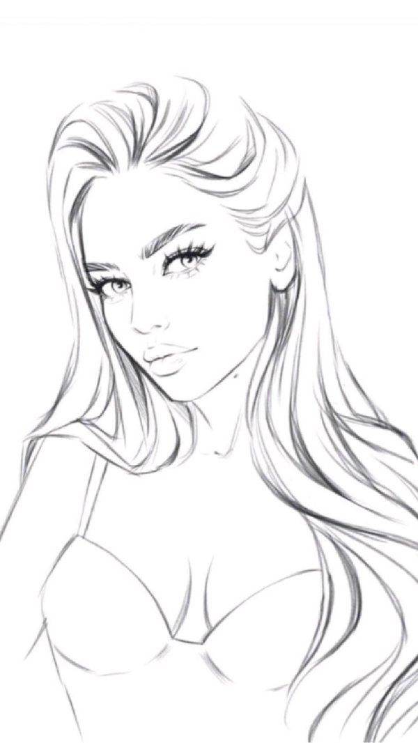 С девушками без лица нарисованные