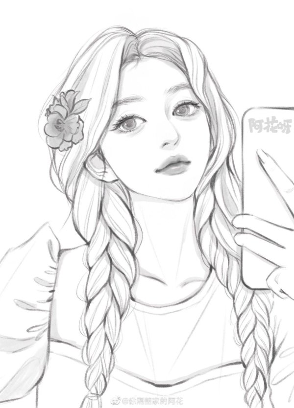 С девушками без лица нарисованные