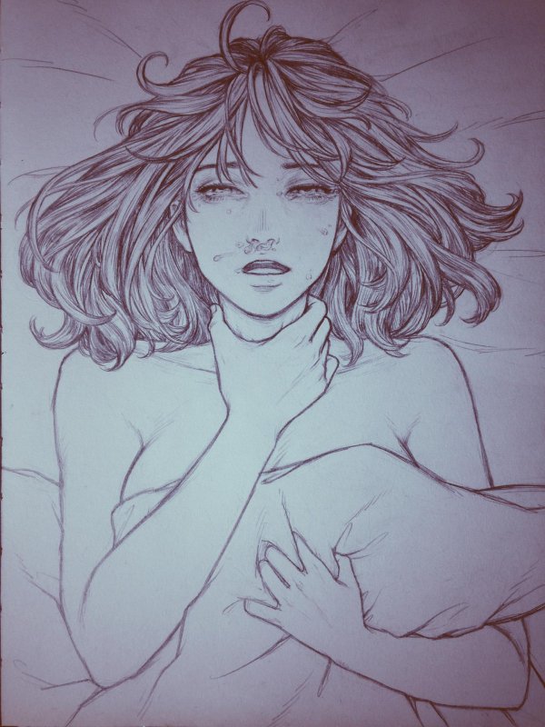С девушками без лица нарисованные