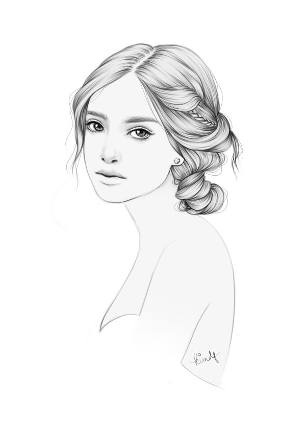 С девушками без лица нарисованные