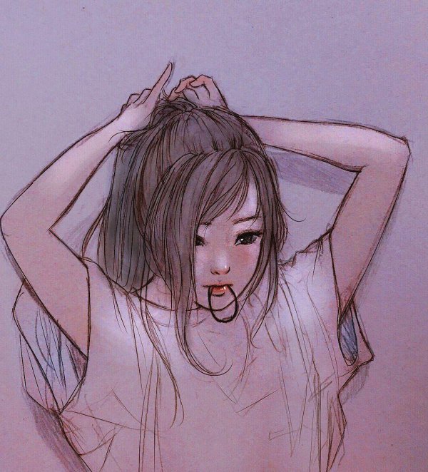 С девушками без лица нарисованные