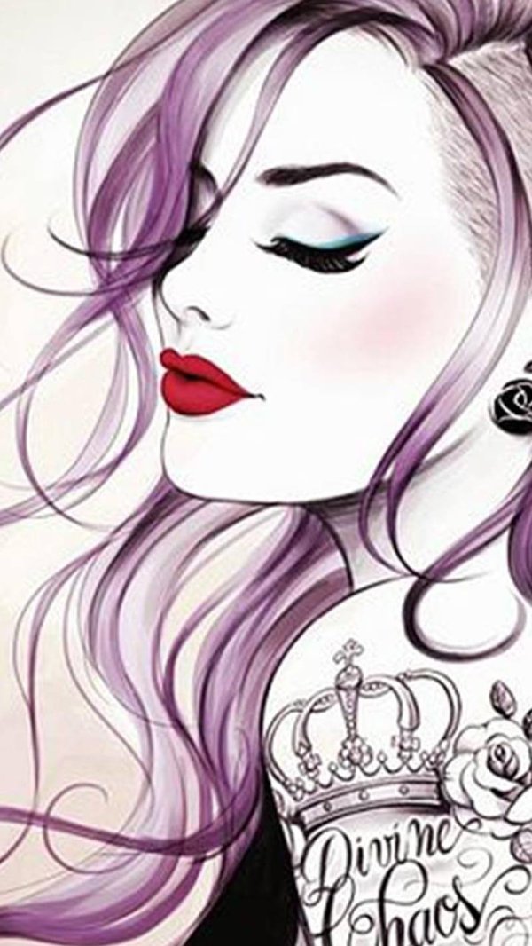 С девушками без лица нарисованные