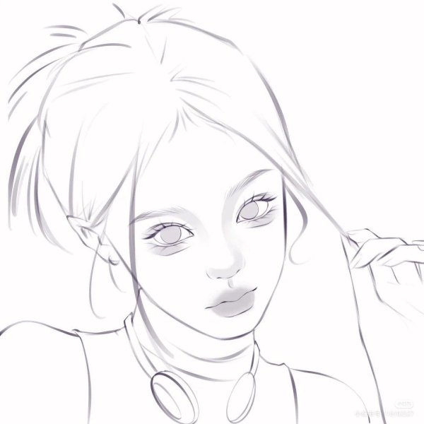 С девушками без лица нарисованные