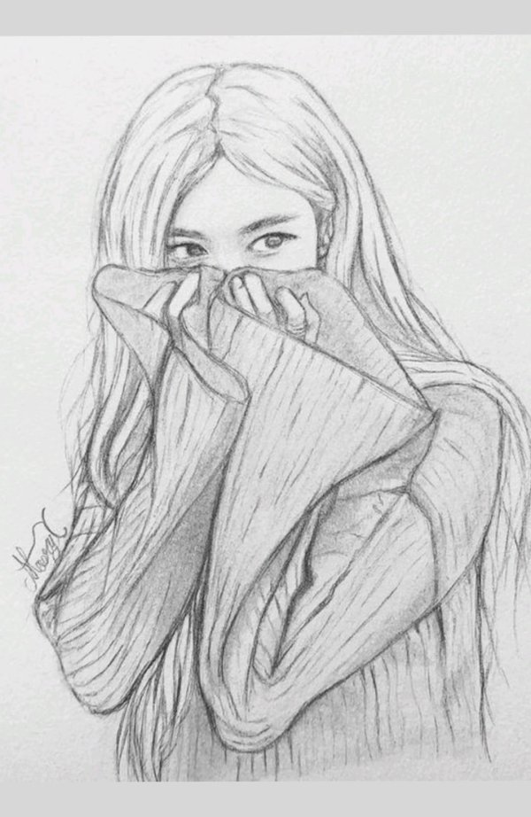 С девушками без лица нарисованные