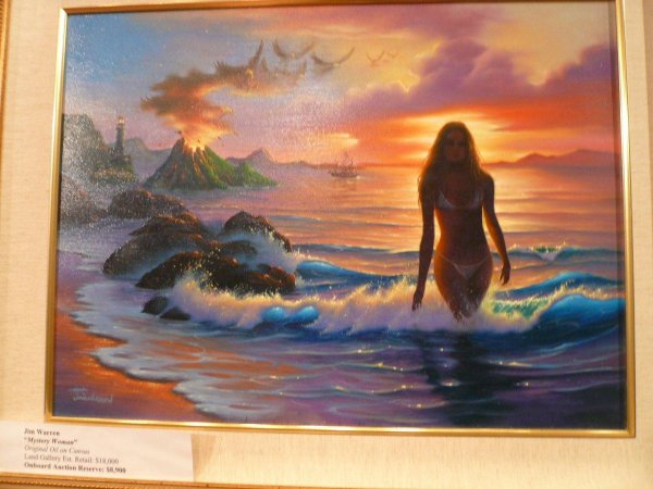 Девушка на берегу моря нарисованные