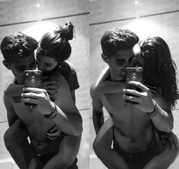 Девушка и парень без лица