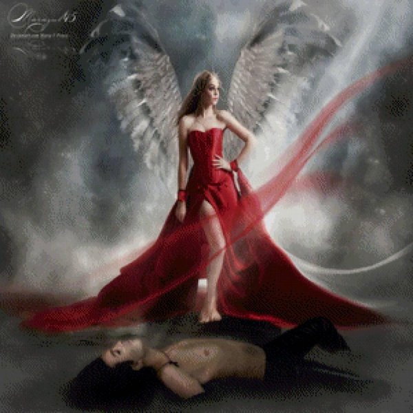 Девушка ангел и парень ангел