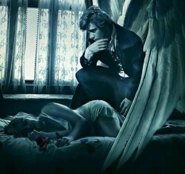 Девушка ангел и парень ангел