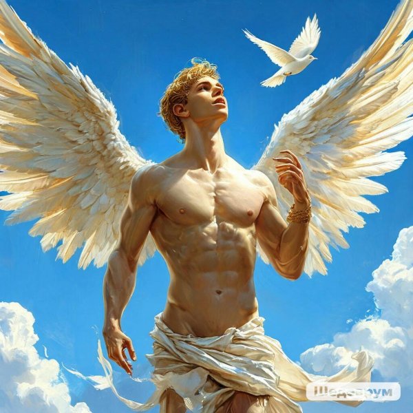 Девушка ангел и парень ангел