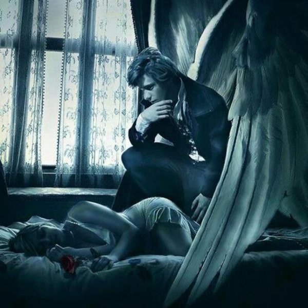 Девушка ангел и парень ангел