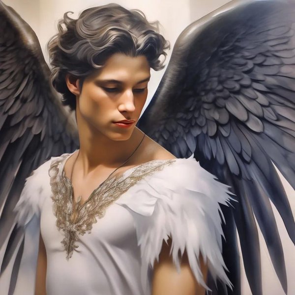 Девушка ангел и парень ангел