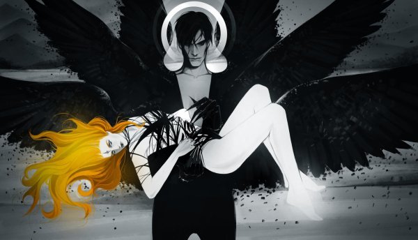 Девушка ангел и парень демон