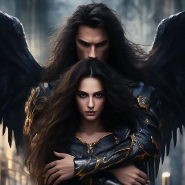 Девушка ангел и парень демон