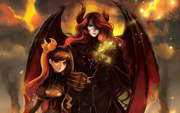 Девушка ангел и парень демон