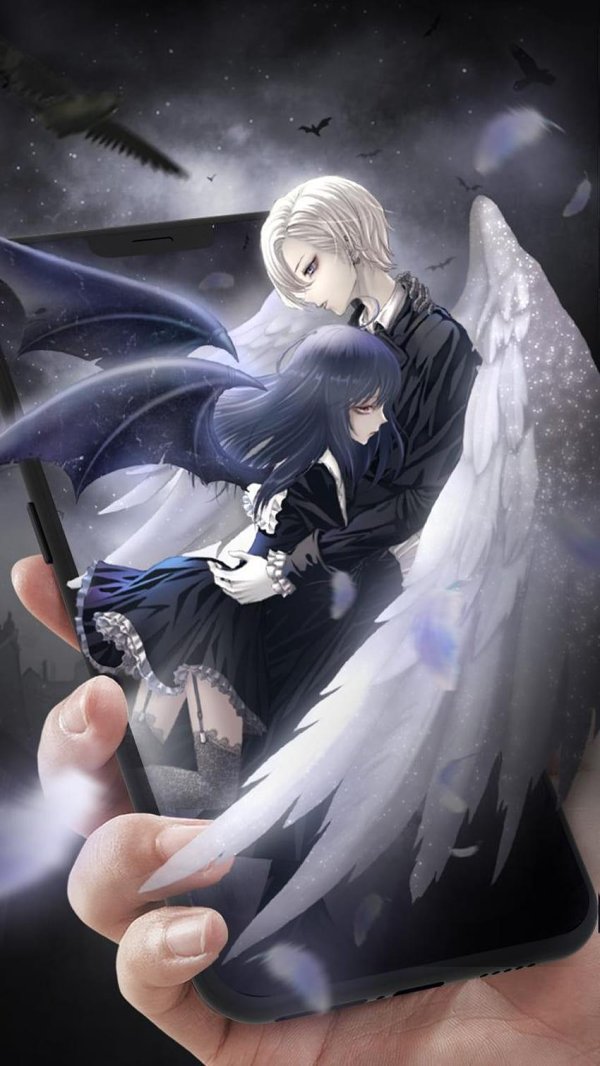 Девушка ангел и парень демон