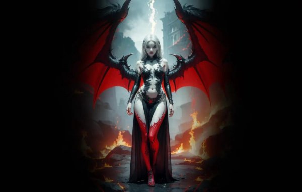 Девушка ангел и парень демон