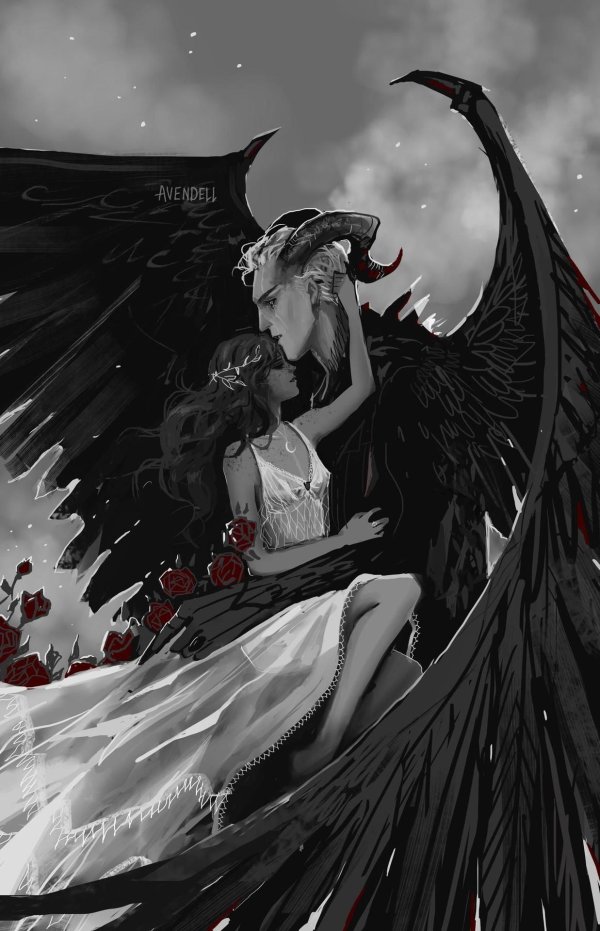 Девушка ангел и парень демон