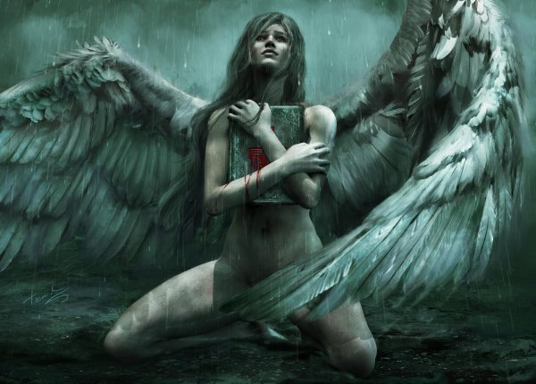 Девушка ангел и парень демон