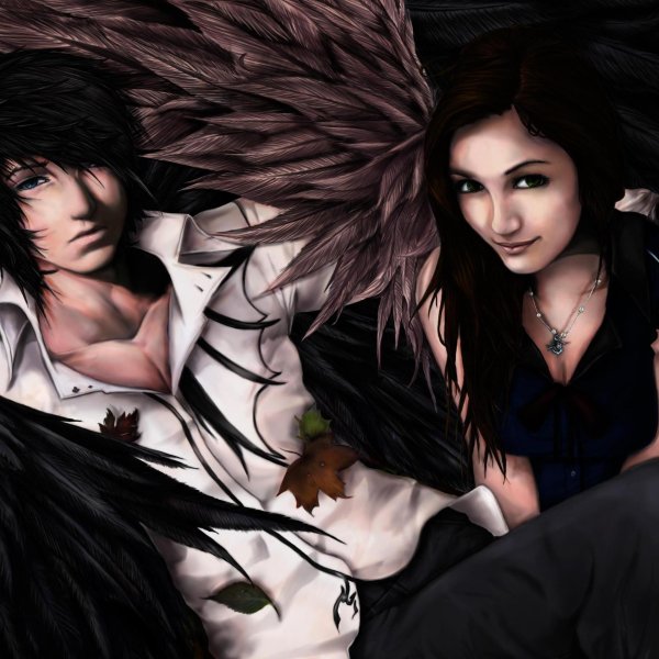 Девушка ангел и парень демон