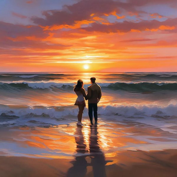 Девушка и парень на берегу моря