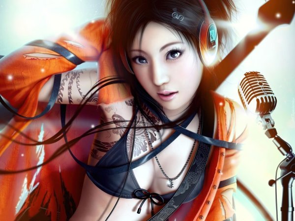 С девушками на рабочий стол большие