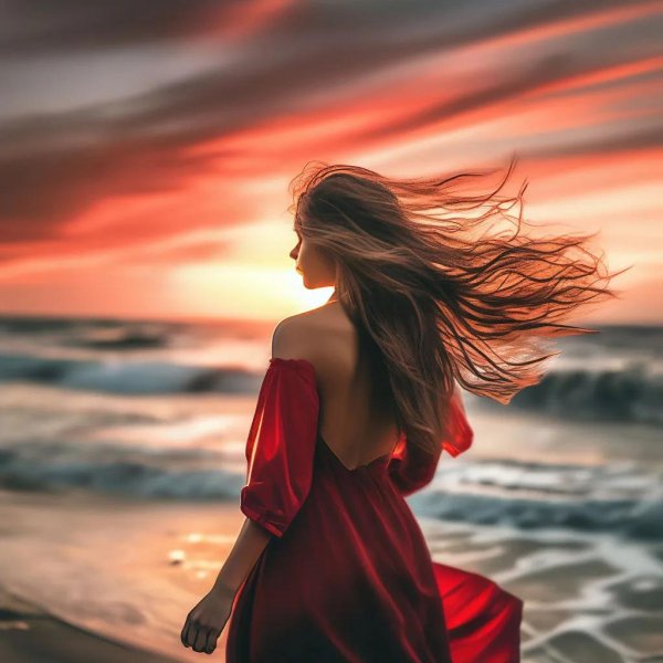 девушка стоит