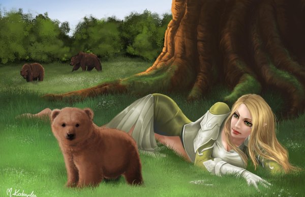 Девушка и животные