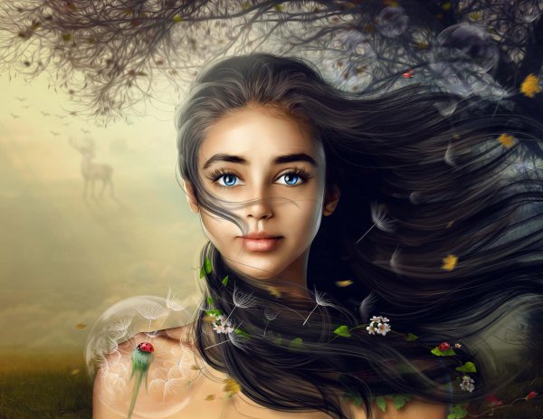 Девушка и животные