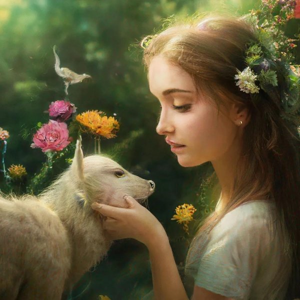 Девушка и животные