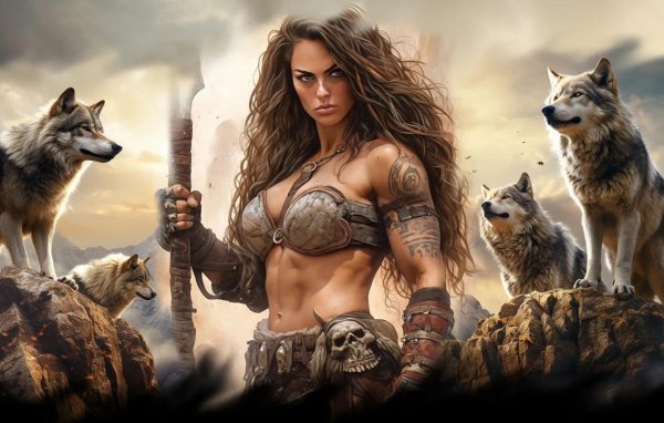 Девушка и животные