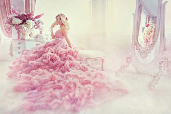 Девушка нежность