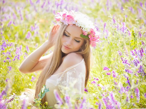 Девушка нежность