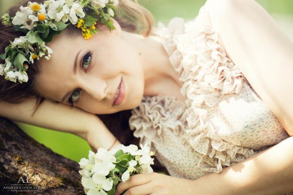 Девушка нежность