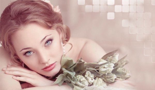 Девушка нежность