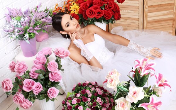 Девушка нежность