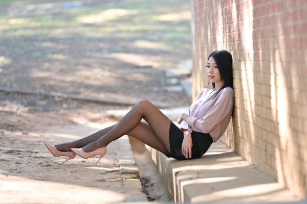 Девушка колготках