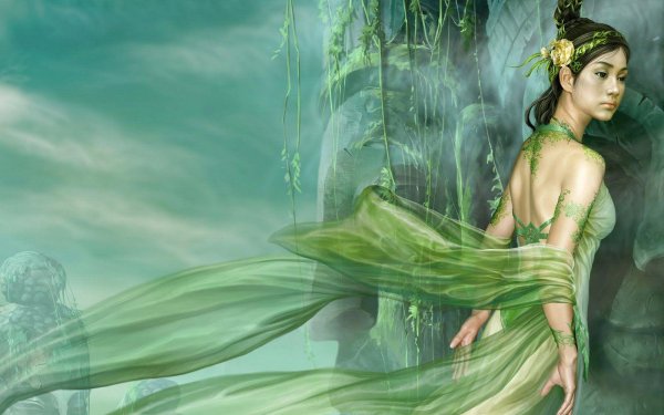 Зеленая девушка