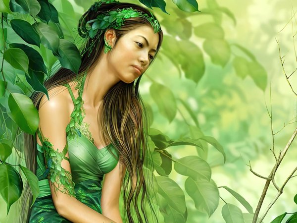 Зеленая девушка