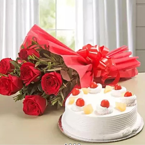 цветы и тортик