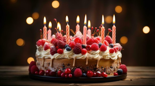 торт со свечами