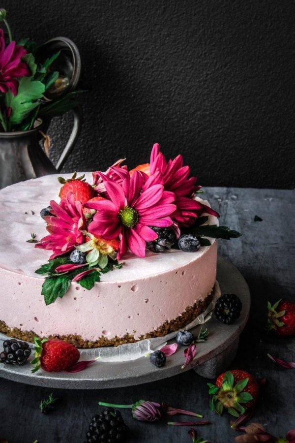 чизкейк с клубникой