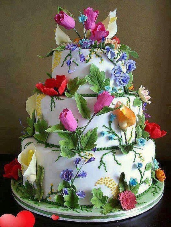 цветочный торт