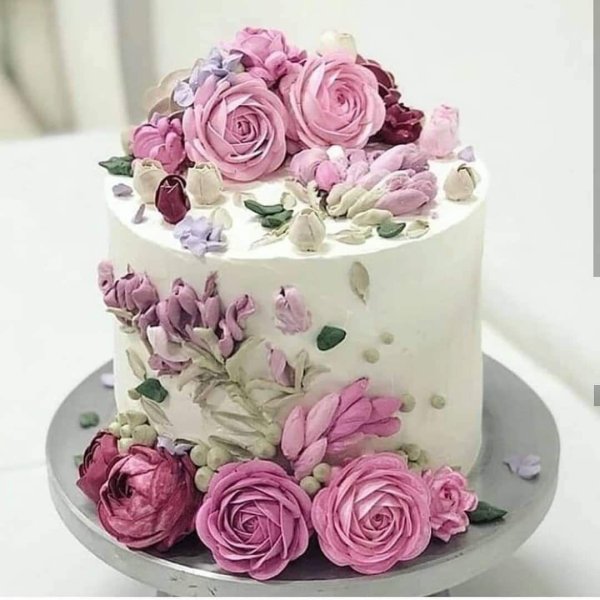 кремовое украшение торта