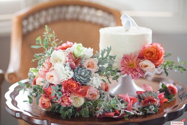 оформление свадебного торта
