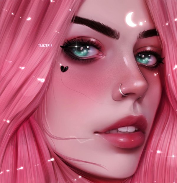 Девушка розовый