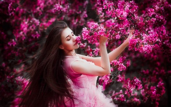 Девушка розовый