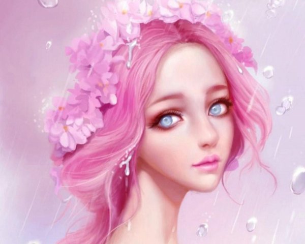 Девушка розовый