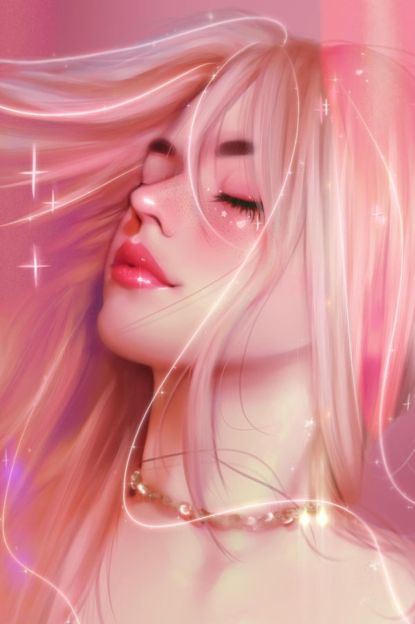 Девушка розовый