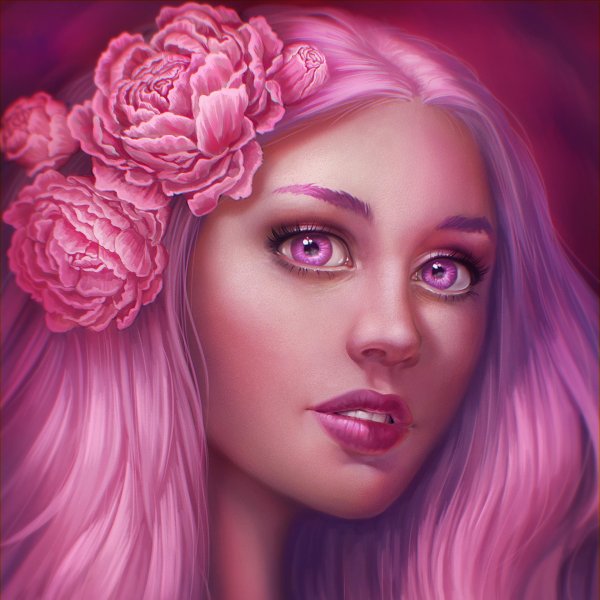 Девушка розовый