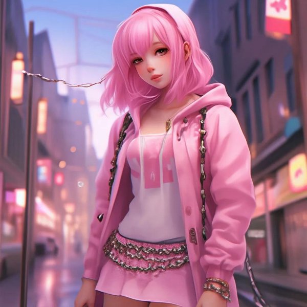 Девушка розовый